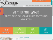 Tablet Screenshot of playhardproject.org